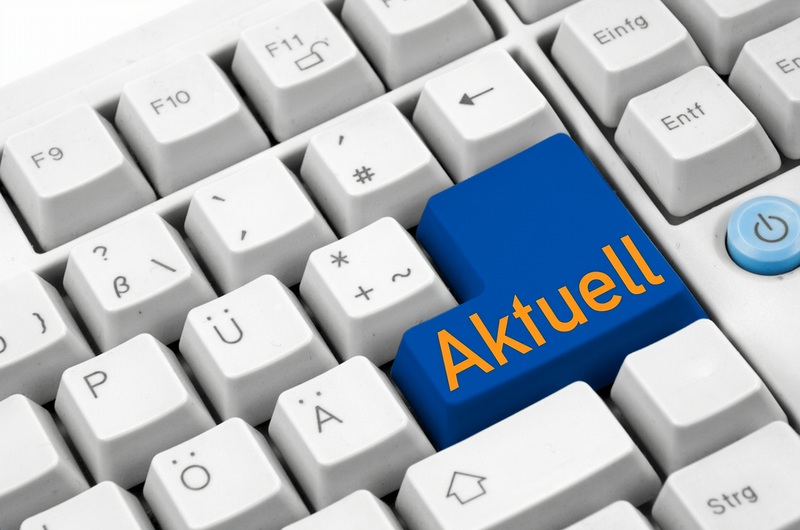 Computertastatur mit dem Schriftzug Aktuell